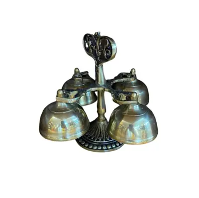 Carrilhão de 4 Sinos em Bronze 16x17cm
