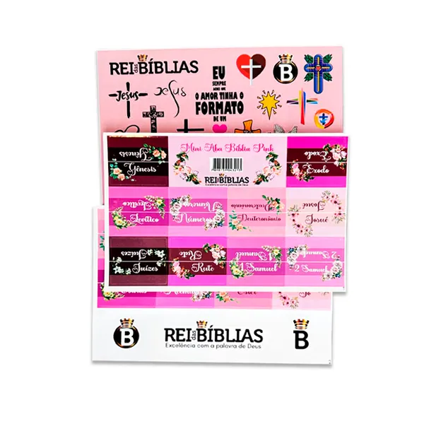 Abas Adesivas Mini Pink: Marcadores de Índice Femininos para Bíblia