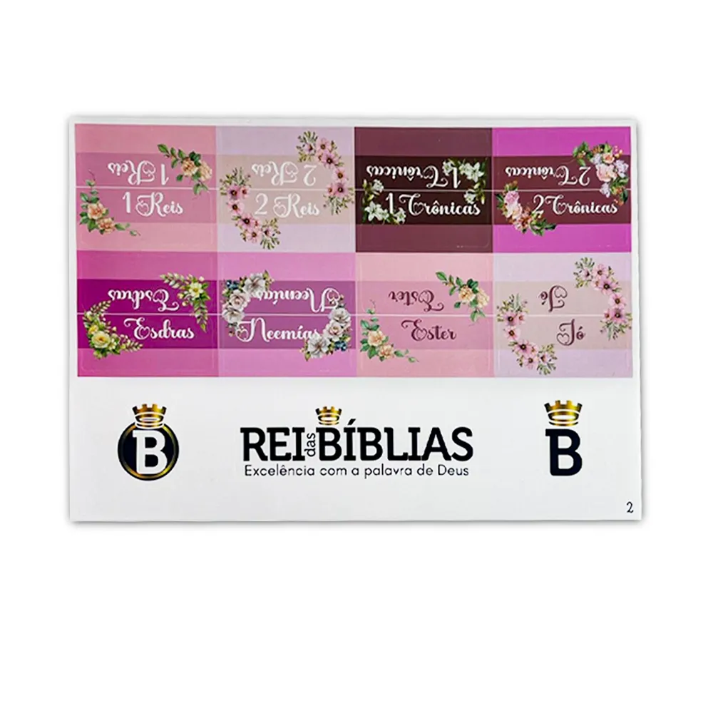 Abas Adesivas Pink com Marcador de Índice para Bíblia Sagrada