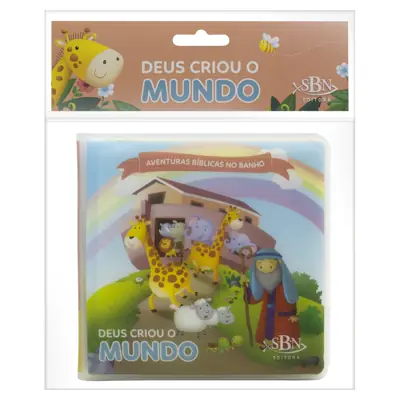 Aventuras Bíblicas no Banho: Deus Criou o Mundo, Livro Infantil de Plástico