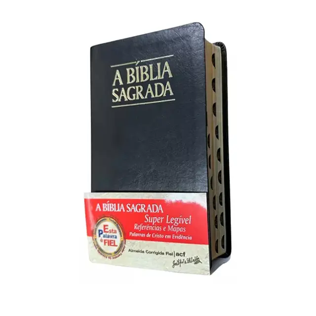Bíblia ACF Super Legível com Índice, Referências e Mapas, Capa Preta