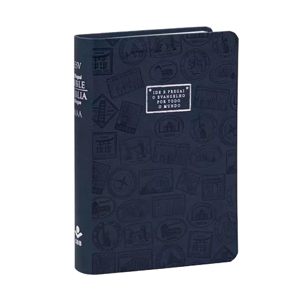 Bíblia Bilíngue Português NAA e Inglês ESV, Capa Azul, SBB