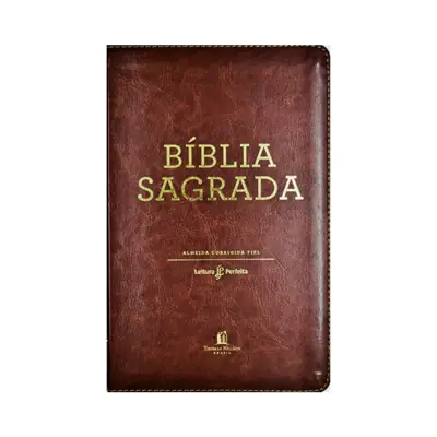 Bíblia ACF Letra Pequena, Couro Marrom: Edição Tradicional Compacta