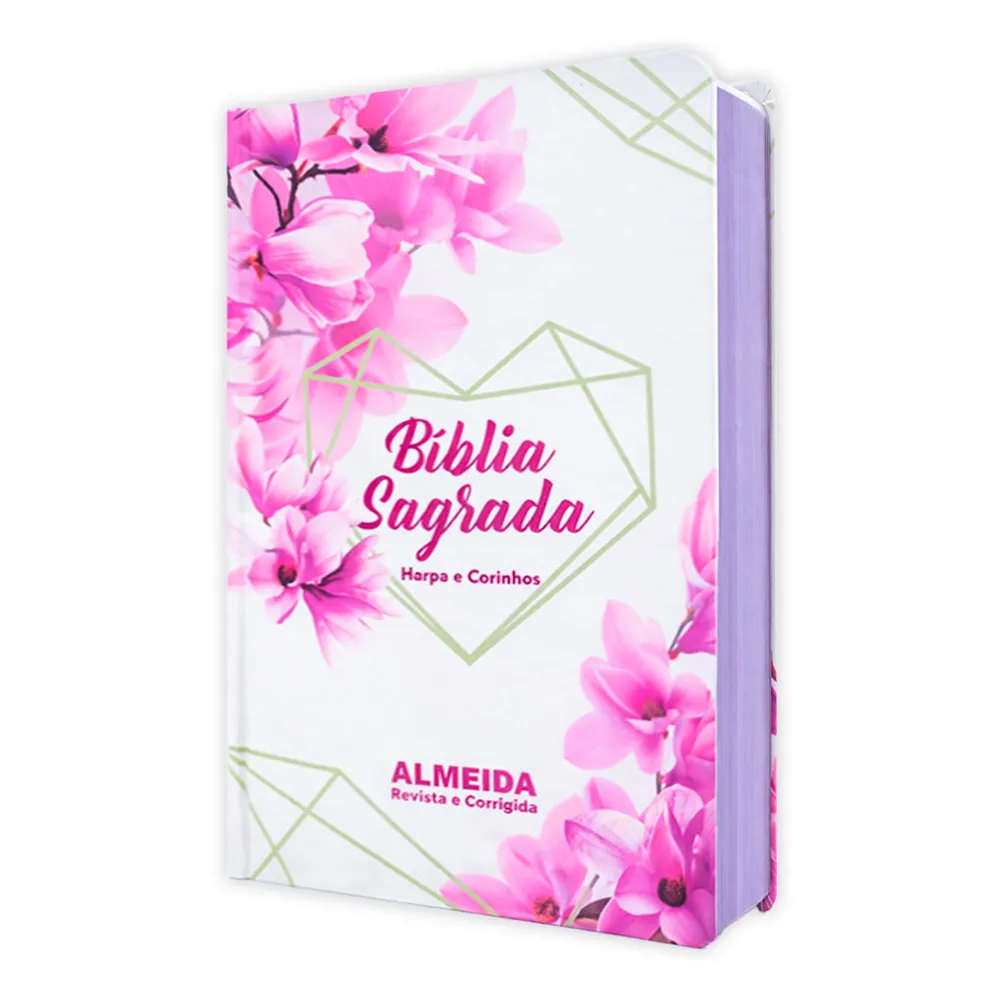 Bíblia Flores Lilás RC, Capa Dura: Palavras de Jesus em Vermelho