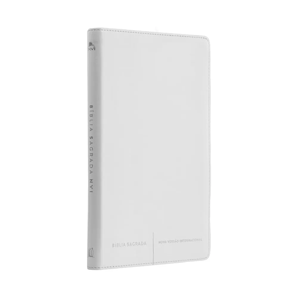 Bíblia NVI Slim Luxo, Capa Branca: Formato Fino e Elegante