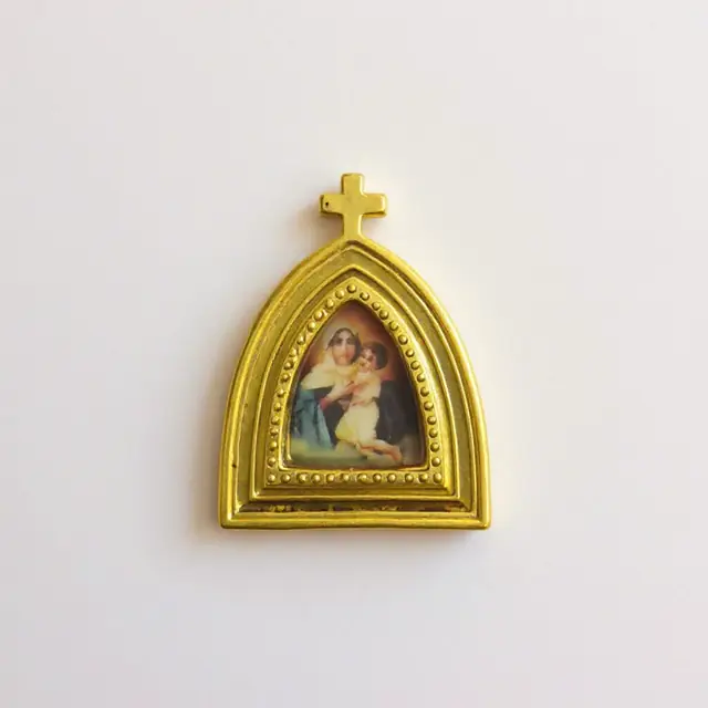 Botton Capela Dourado Personalizável em Resina — Kit 25 Unidades