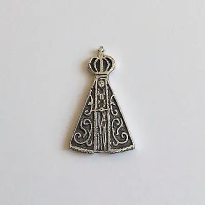 Botton de Nossa Senhora Aparecida Prata Velha