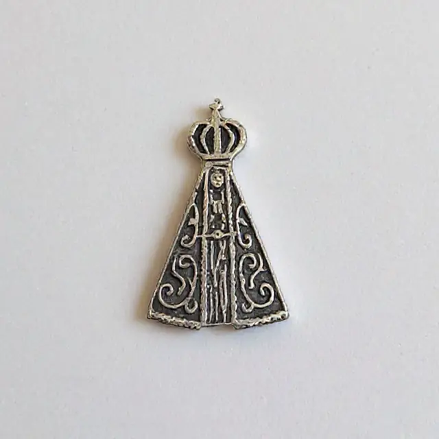 Botton de Nossa Senhora Aparecida Prata Velha