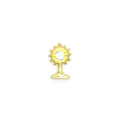 Botton Ostensório Pequeno Dourado para Devoção