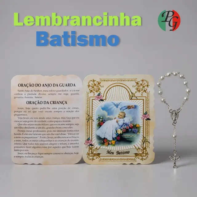 Cartão com Dezena — Tema Batismo