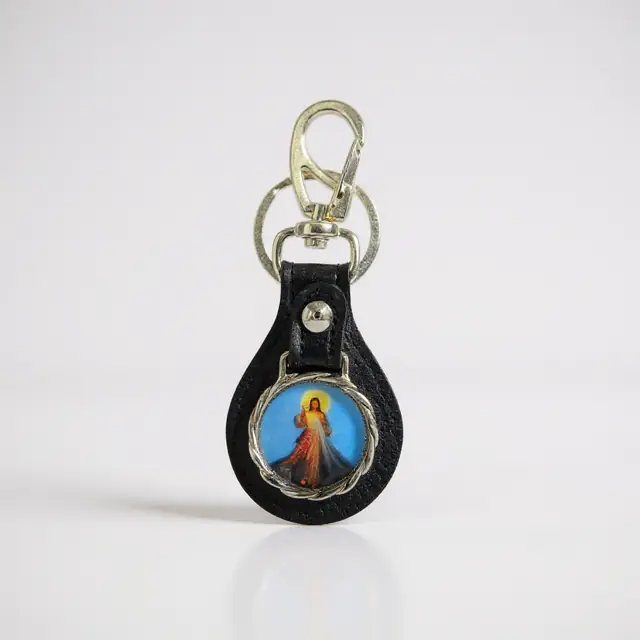 Chaveiro de Couro com Mosquetão Personalizável