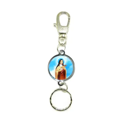 Chaveiro com Mosquetão e Chapinha Redonda Personalizável