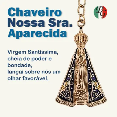 Chaveiro de Nossa Senhora Aparecida Dourado