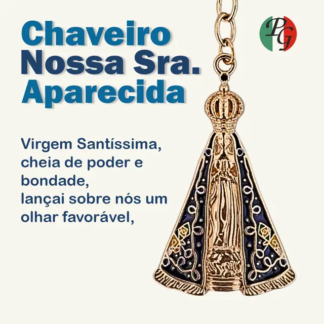 Chaveiro de Nossa Senhora Aparecida Dourado