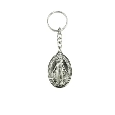 Chaveiro de Nossa Senhora das Graças em Níquel