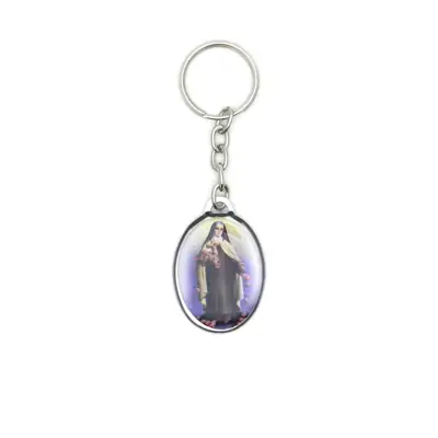 Chaveiro Oval Personalizado em Níquel com Resina
