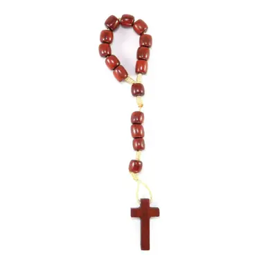 Dezena de Ave-Maria em Madeira Preto e Branco