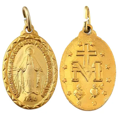 Medalha de Nossa Senhora das Graças em Alumínio Dourado, Grande