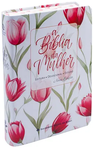 Bíblia da Mulher NAA Tulipa Vermelha Média