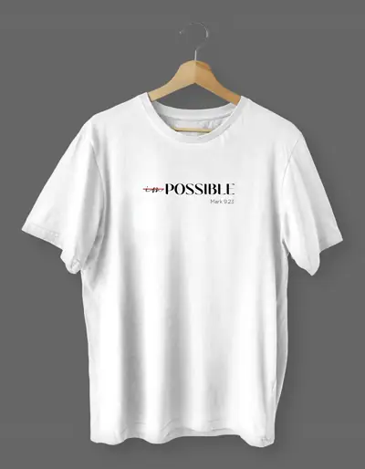 Camiseta Adulto Branca Linha Possible