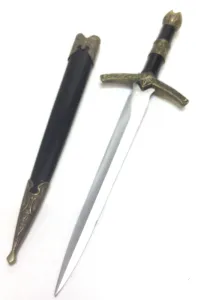 Adaga Negra Tradicional 34cm Para Devoção