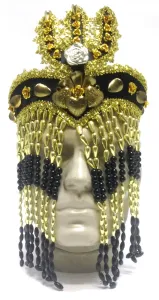 Adê de Pombagira em Preto com Dourado