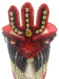 Adê de Pombagira Bicolor em Vermelho e Preto