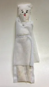 Boneca de Pano Feminina na Cor Branca