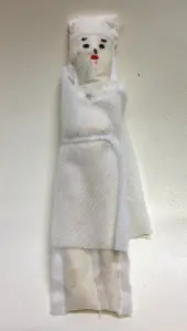 Boneca de Pano Feminina na Cor Branca