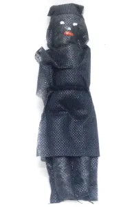 Boneca de Pano Feminina em Tecido Preto