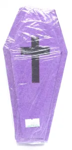 Caixão Ritual Roxo de Madeira para Despachos
