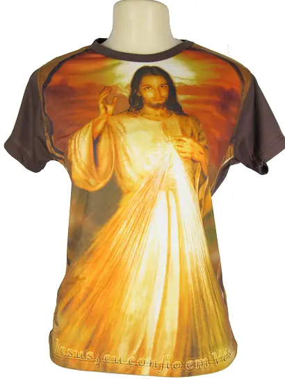 Camisa Baby Look Jesus Misericordioso