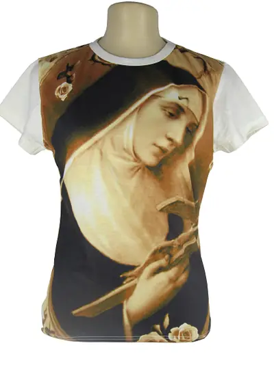 Camisa Baby Look Santa Rita de Cássia
