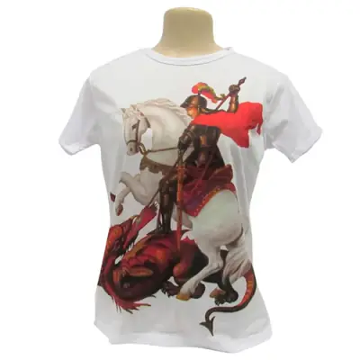 Camiseta Baby Look São Jorge Branca