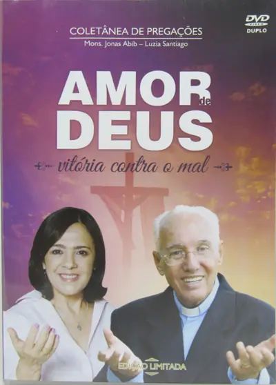 DVD Coletânea Amor de Deus — Vitória Contra, Mons. Jonas Abib e Luzia Santiago