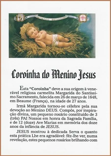 Folheto Coroinha do Menino Jesus Edição Revista