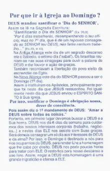 Folheto Por Que ir à Igreja aos Domingos