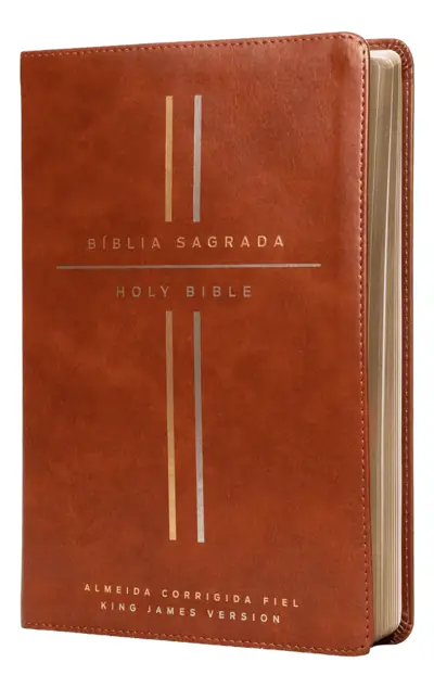 Bíblia Bilíngue NVI — Capa Marrom