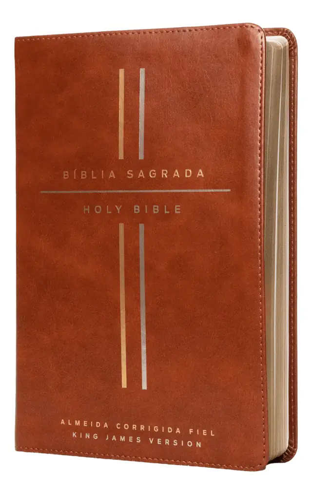 Bíblia Bilíngue NVI — Capa Marrom