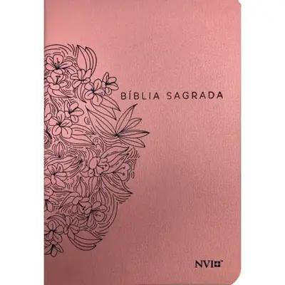 Bíblia NVI Slim Luxo — Capa Rosa em Duas Cores