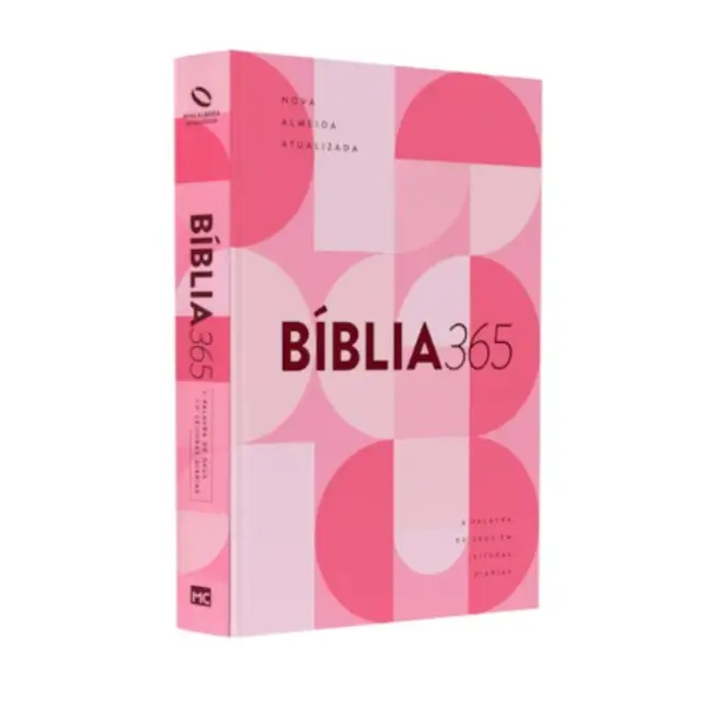 Bíblia 365 NAA Letra Grande, Capa Rosa