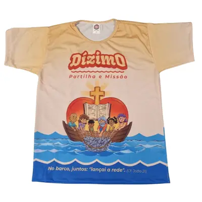 Camiseta Malha Dízimo Partilha Missão Tamanho G