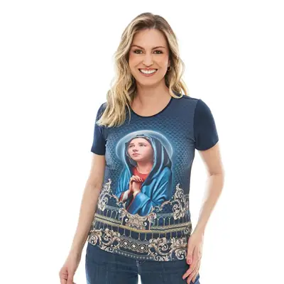 Baby Look Nossa Senhora das Dores Azul Escuro XG