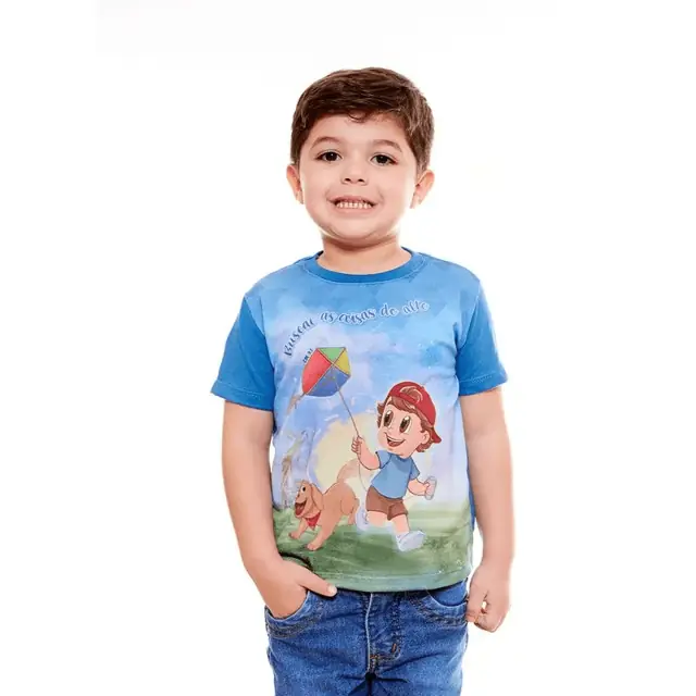 Camiseta Infantil Buscai as Coisas do Alto Tamanho Seis