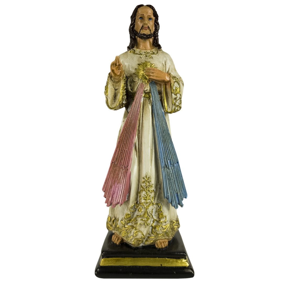 Imagem Jesus Misericordioso Resina Sanctus 20 cm