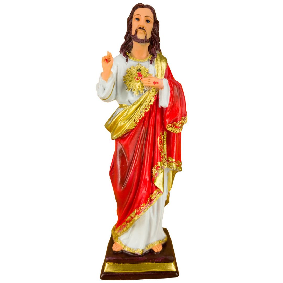 Imagem Sagrado Coração de Jesus Resina 20 cm
