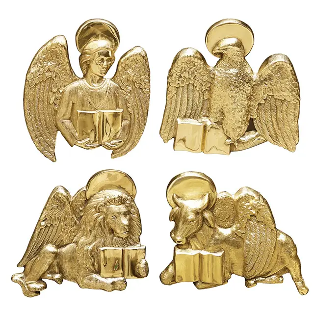 Conjunto de Apliques dos Evangelistas para Ambão em Latão