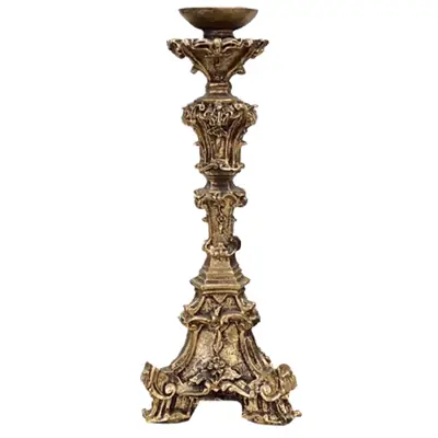 Castiçal de Resina Estilo Barroco, 55cm