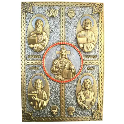 Capa de Evangeliário Veneziana em Alto-Relevo de Cobre