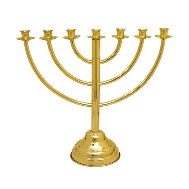Castiçal para 7 Velas, Dourado ou Niquelado